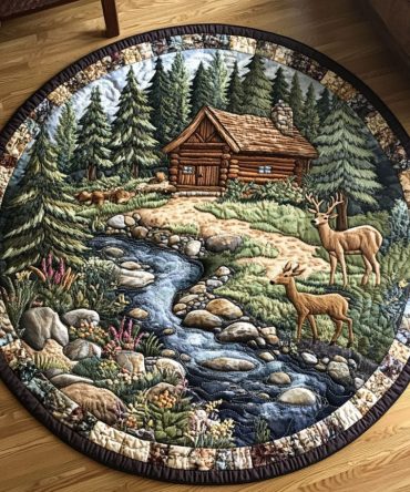 Deer Creek Quilted Round Mat