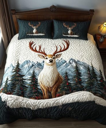 Deer Guard 3-Piece Quilted Bedding Set