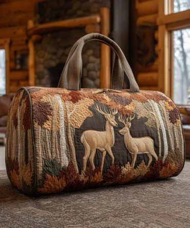 Deer Journey Quilted Duffle Bag