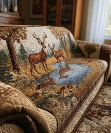 Deer Valley Quilted Sofa Cover