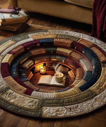 Depths Of Imagination Quilted Round Mat