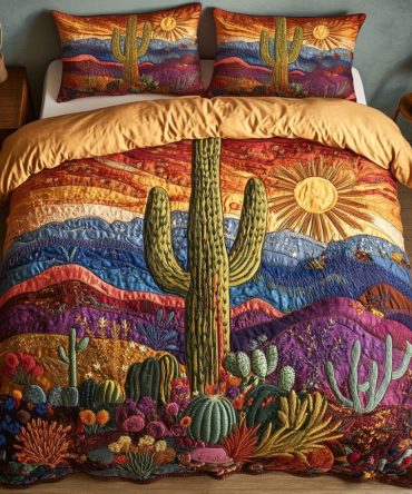 Desert Bloom 3-Piece Quilted Bedding Set