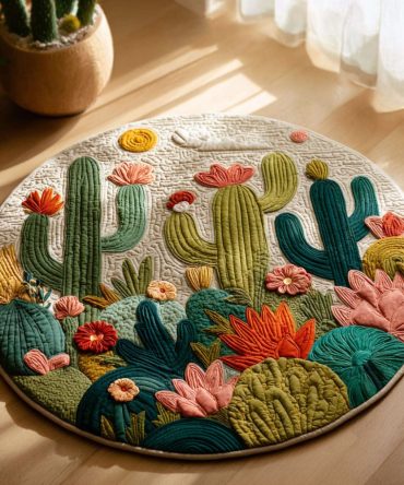 Desert Eden Quilted Round Mat