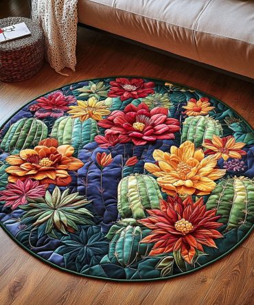 Desert Elegance Quilted Round Mat