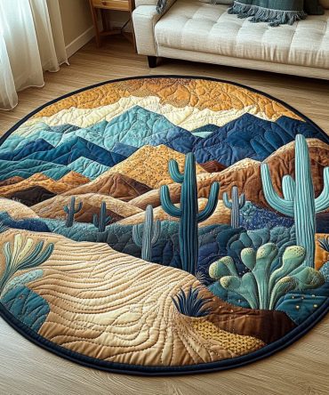 Desert Mirage Quilted Round Mat
