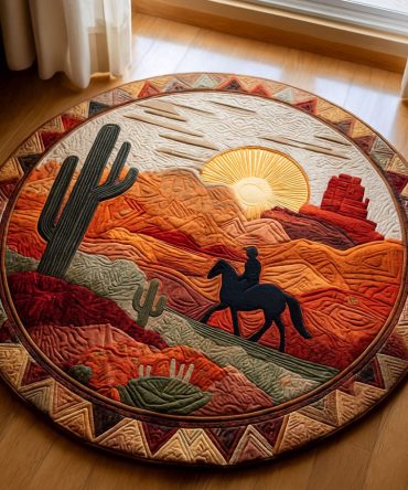 Desert Ride Quilted Round Mat