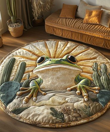 Desert Toad Quilted Round Mat