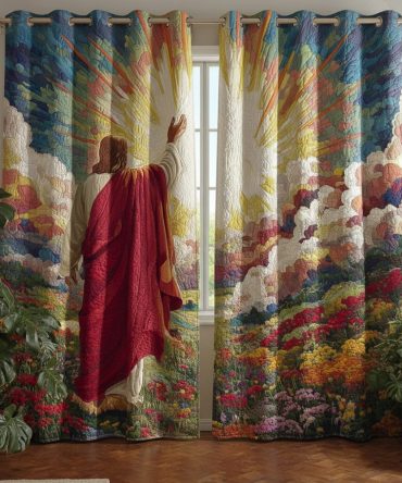 Divine Savior Quilted Curtains