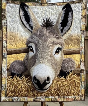 Donkey Charm Quilted Blanket