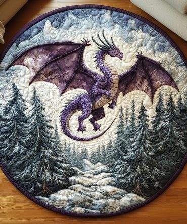 Dragon Forest Quilted Round Mat