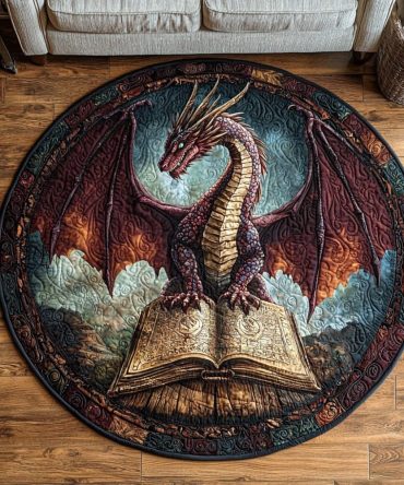 Dragon Guardian Quilted Round Mat