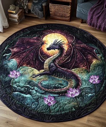 Dragon Light Quilted Round Mat