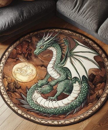 Dragon Realm Quilted Round Mat