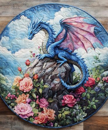 Dragon Whisper Quilted Round Mat