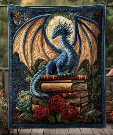 Dragon Wisdom Quilted Blanket