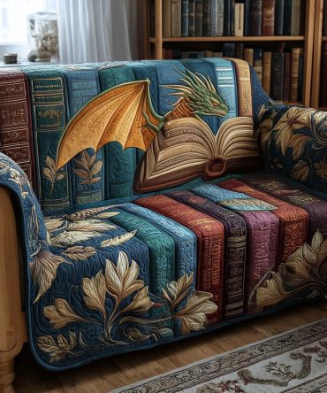 Dragon Of Lore Quilted Sofa Cover