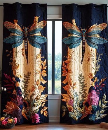 Dragonfly Sky Quilted Curtains