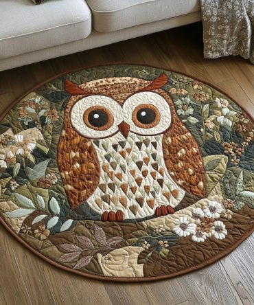 Dream Owl Quilted Round Mat