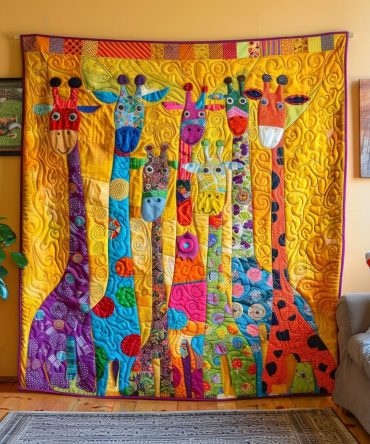 Dreamy Giraffe Quilted Blanket