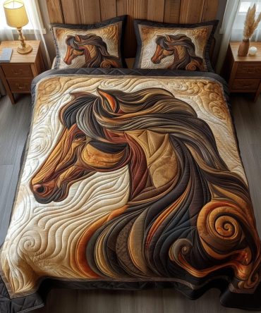 Dreamy Mane Horse Quilted Blanket