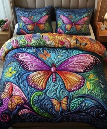 Dreamy Flutter 3-Piece Quilted Bedding Set
