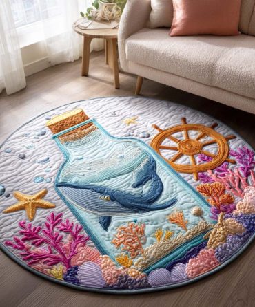 Drift Bottle Quilted Round Mat
