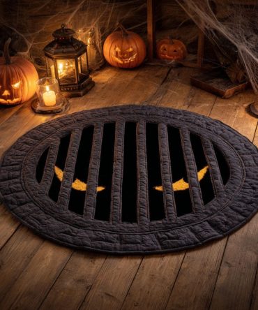Dungeon Grate Portal Quilted Round Mat