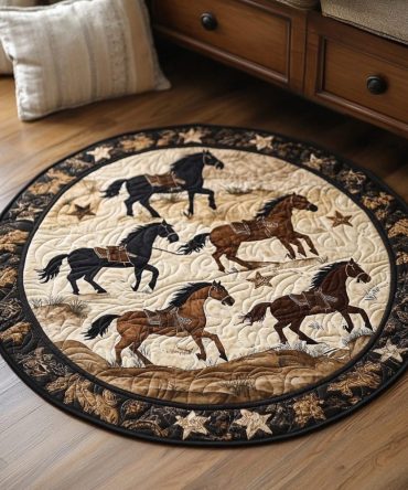 Dusty Plains Quilted Round Mat
