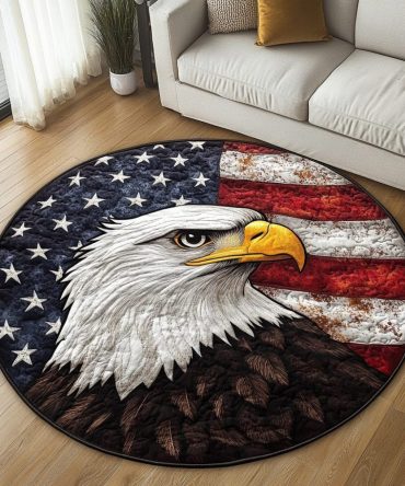Eagle Pride Quilted Round Mat