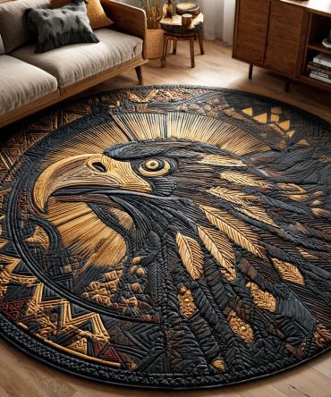 Eagle Spirit Quilted Round Mat