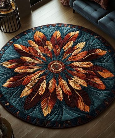 Earth Flow Quilted Round Mat