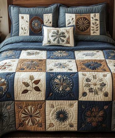 Earth Harmony 3-Piece Quilted Bedding Set