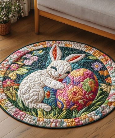 Easter Hug Quilted Round Mat