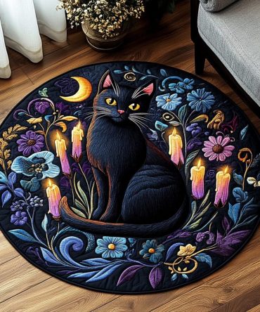 Eclipse Elegance Quilted Round Mat