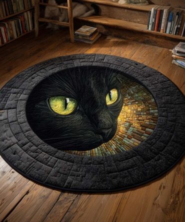 Eclipse Gaze Quilted Round Mat