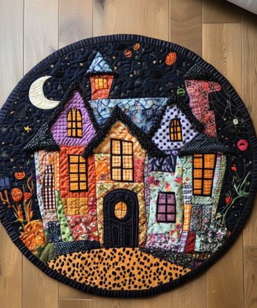 Eerie Night Quilted Round Mat