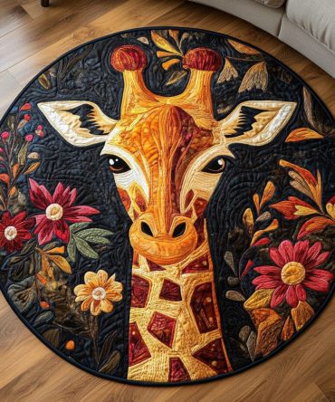 Elegant Stride Quilted Round Mat