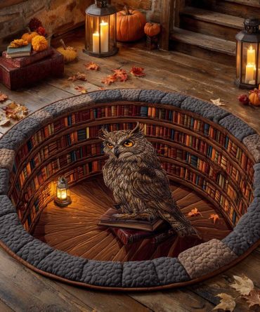 Ember Sage Quilted Round Mat