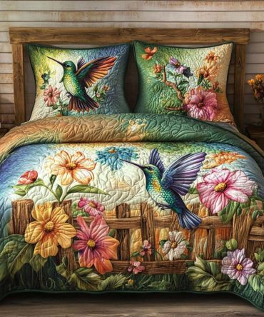 Emerald Grace 3-Piece Quilted Bedding Set