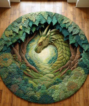 Emerald Grove Guardian Quilted Round Mat