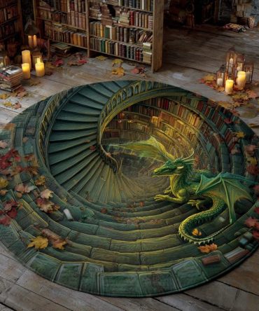 Emerald Spire Quilted Round Mat