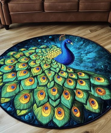 Emerald Splendor Quilted Round Mat