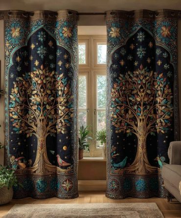 Enchanted Tree Of Life Quilted Curtains