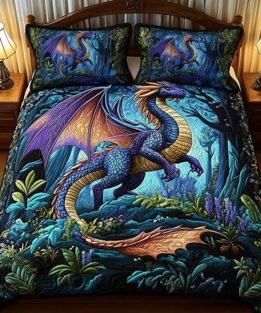 Enchanted Wings 3-Piece Quilted Bedding Set