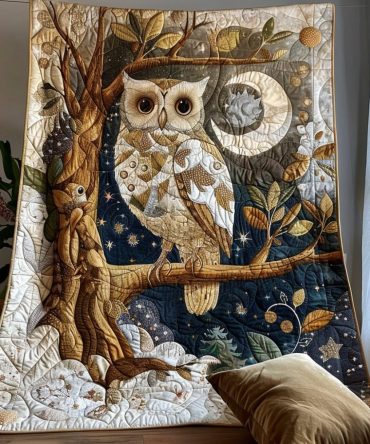 Enchanting Owl Quilted Blanket