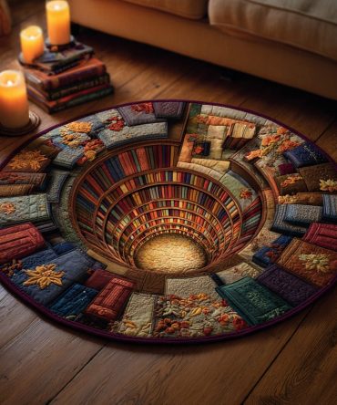 Eternal Library Glow Quilted Round Mat