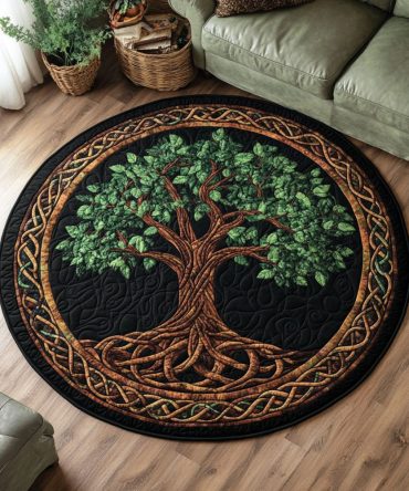 Eternal Roots Quilted Round Mat