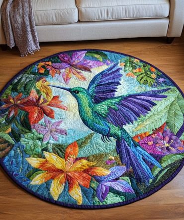 Ethereal Flutter Quilted Round Mat