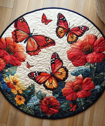 Ethereal Wings Quilted Round Mat