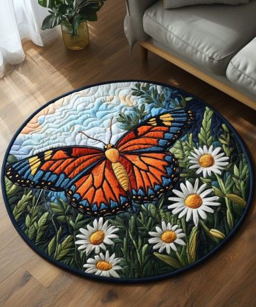 Ethereal Wings Quilted Round Mat